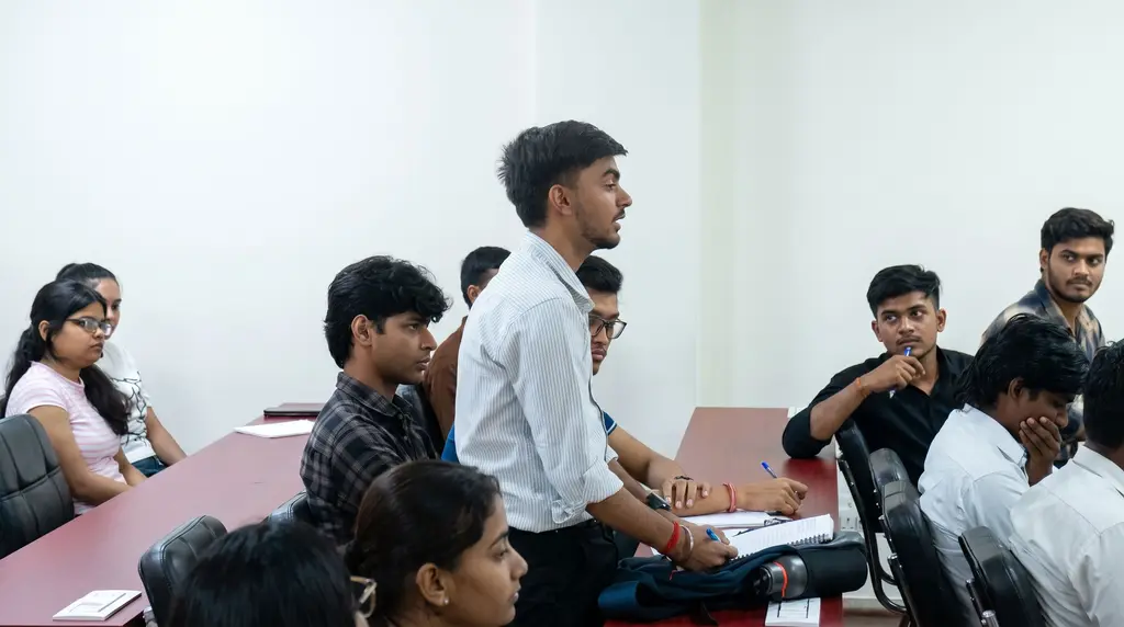 A founder pitching at the Pathfinder Foundation Innovation incubation centre